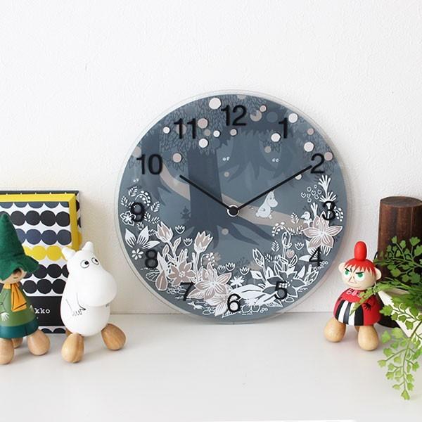 MOOMIN（ムーミン） ガラス ウォール クロック 壁掛け 時計 Moomin in
