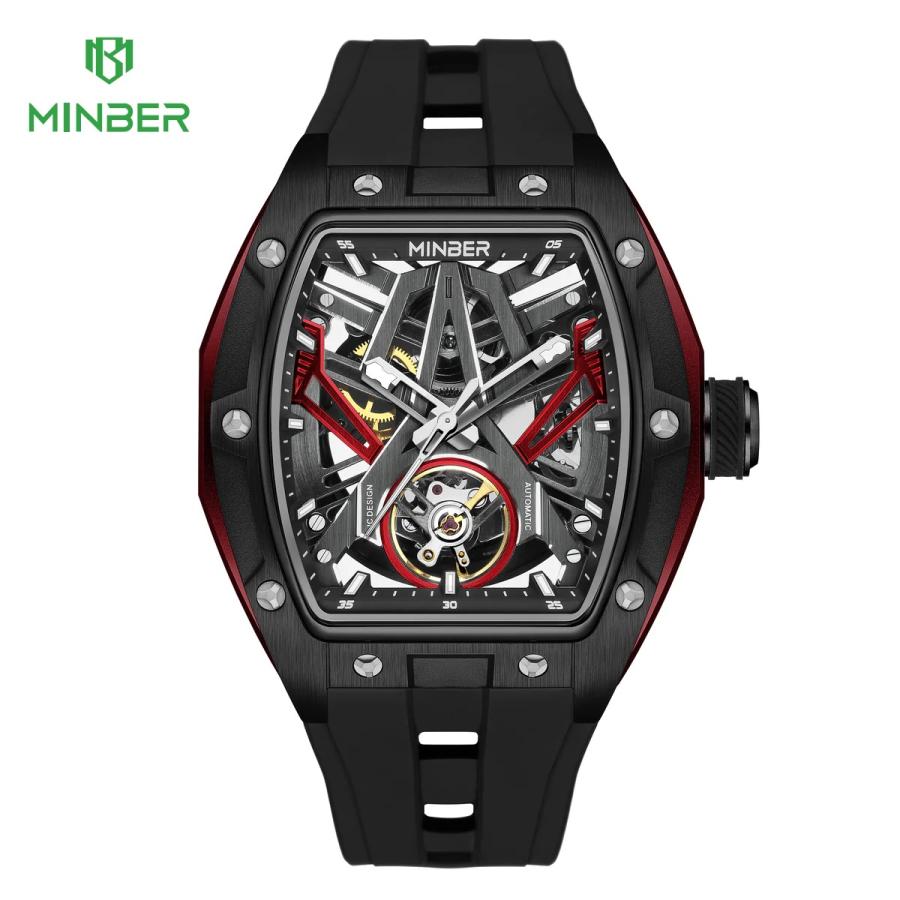 正規品】MINBER ミンバー メンズ腕時計 自動巻き 3気圧防水 JC9191G-1