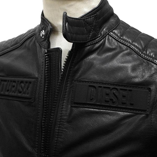 DIESEL（ディーゼル） レザー ブルゾン メンズ 革ジャン ライダース