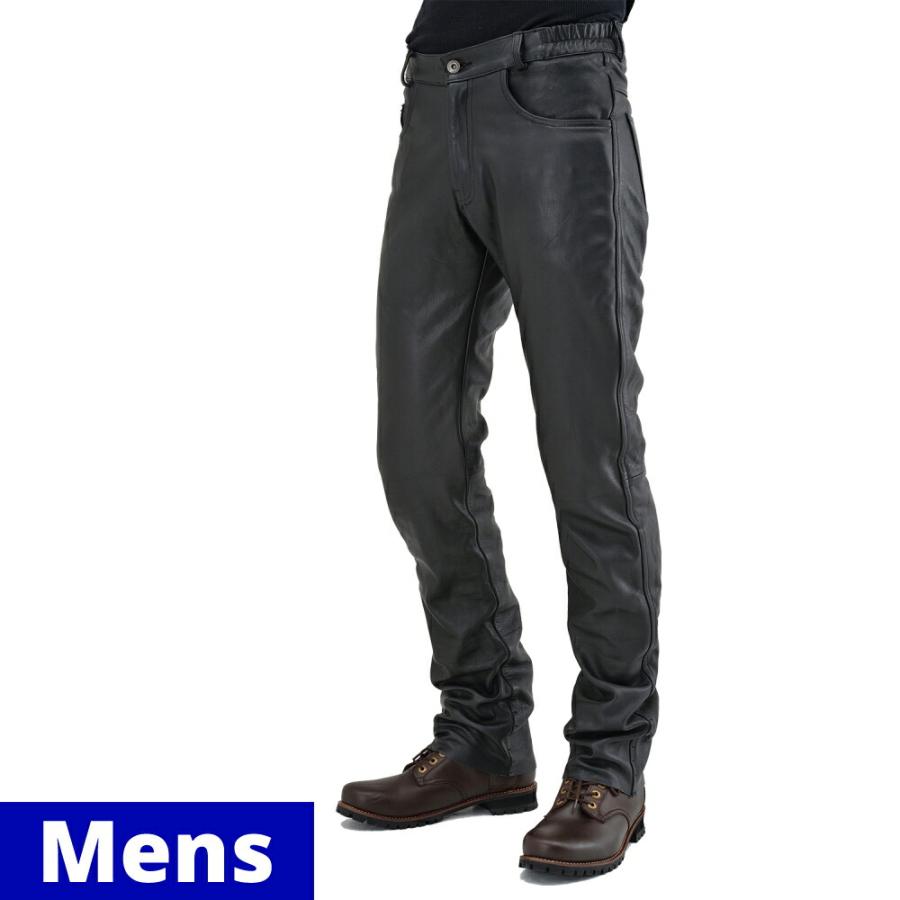 DAYTONA（デイトナ） バイク用レザーパンツ メンズ ブラック DL-005