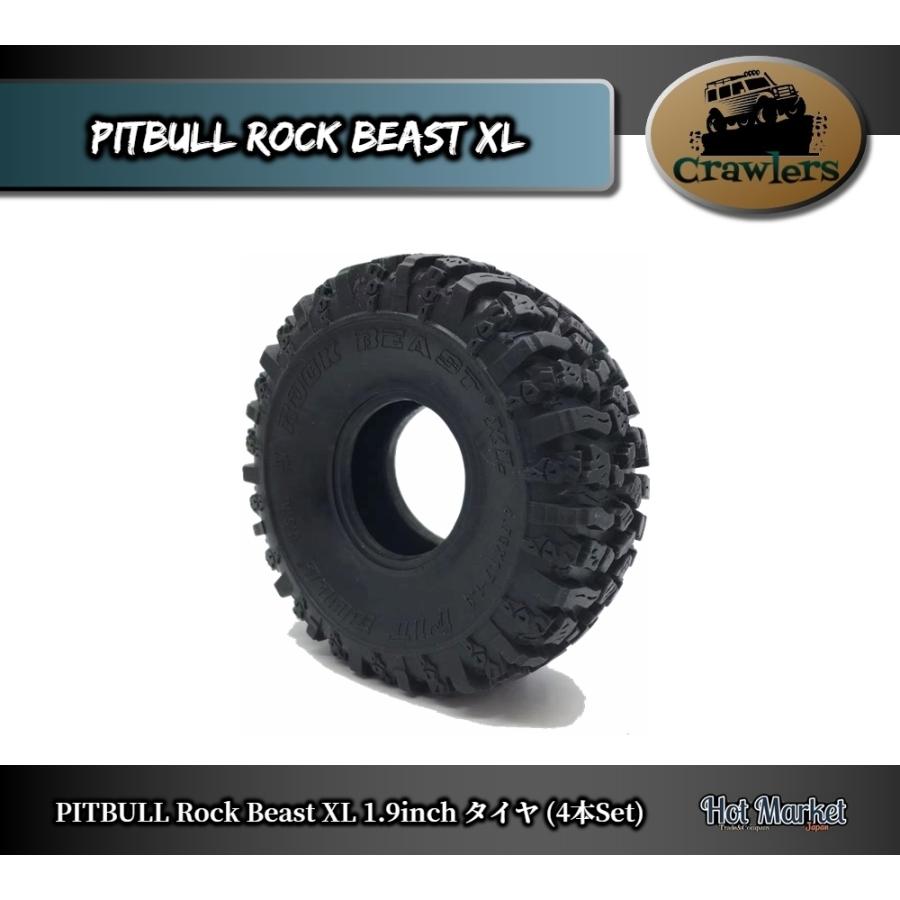 1.9inch PITBULL RockBeast XL タイヤ 4本Set Crawler Axial Traxxas