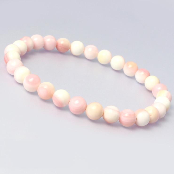 クイーンコンクシェル6mm シンプルブレスレット : パスクル - 通販