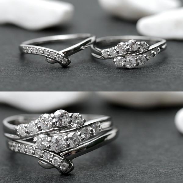 天然 ダイヤモンド リング プラチナ D:0.07ct エレガント指輪セット