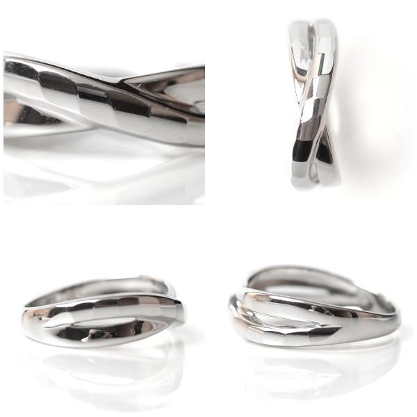 プラチナ リング 指輪 デザイン レディース 多面カット ウェーブライン