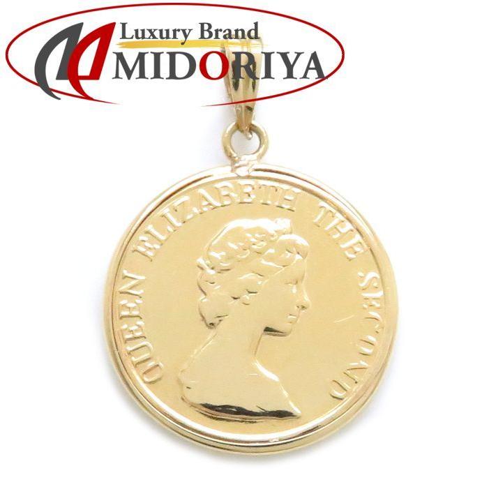 コイントップ エリザベス二世 ケネディ 金貨 K24 純金 K18YG枠 1.3