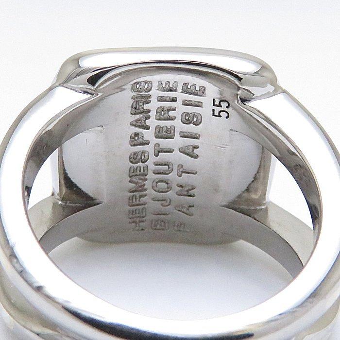 HERMES（エルメス） コロゾ セリエ シェル リング SV シルバー #55