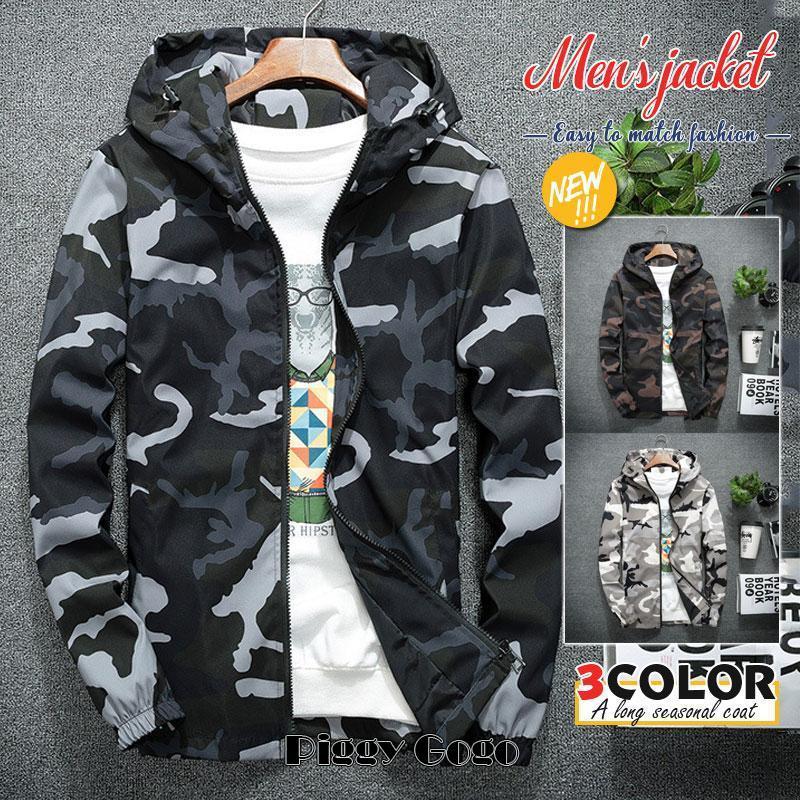 迷彩柄 マウンテンパーカー メンズ ウィンドブレーカー フード付