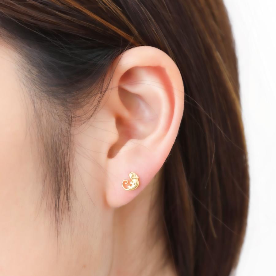 ボディピアス サージカルステンレス製 18G 片耳用 1個売り カメレオン