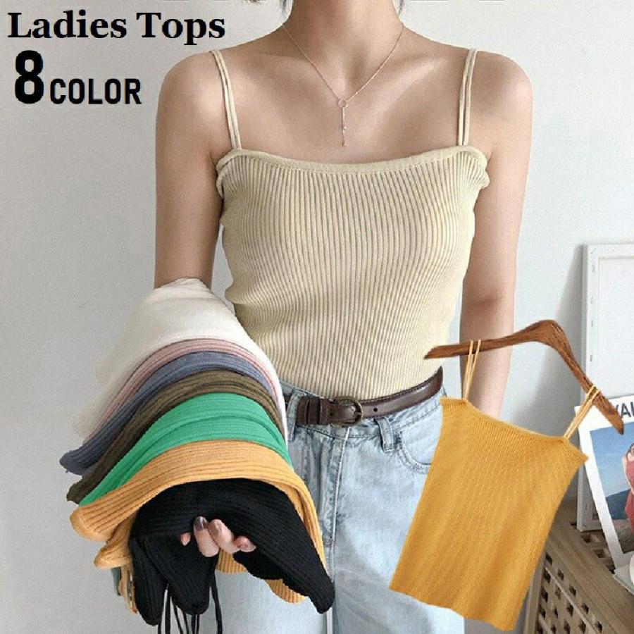 plusnao（プラスナオ） キャミソール リブニット レディース トップス