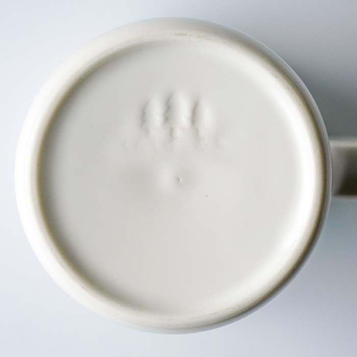 森修焼（しんしゅうやき） プレマルシェロゴ入り ロングマグ ミルキー