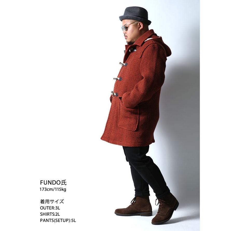 大きいサイズ ダッフルコート メンズ Gstage(ジーステージ) ワッフル