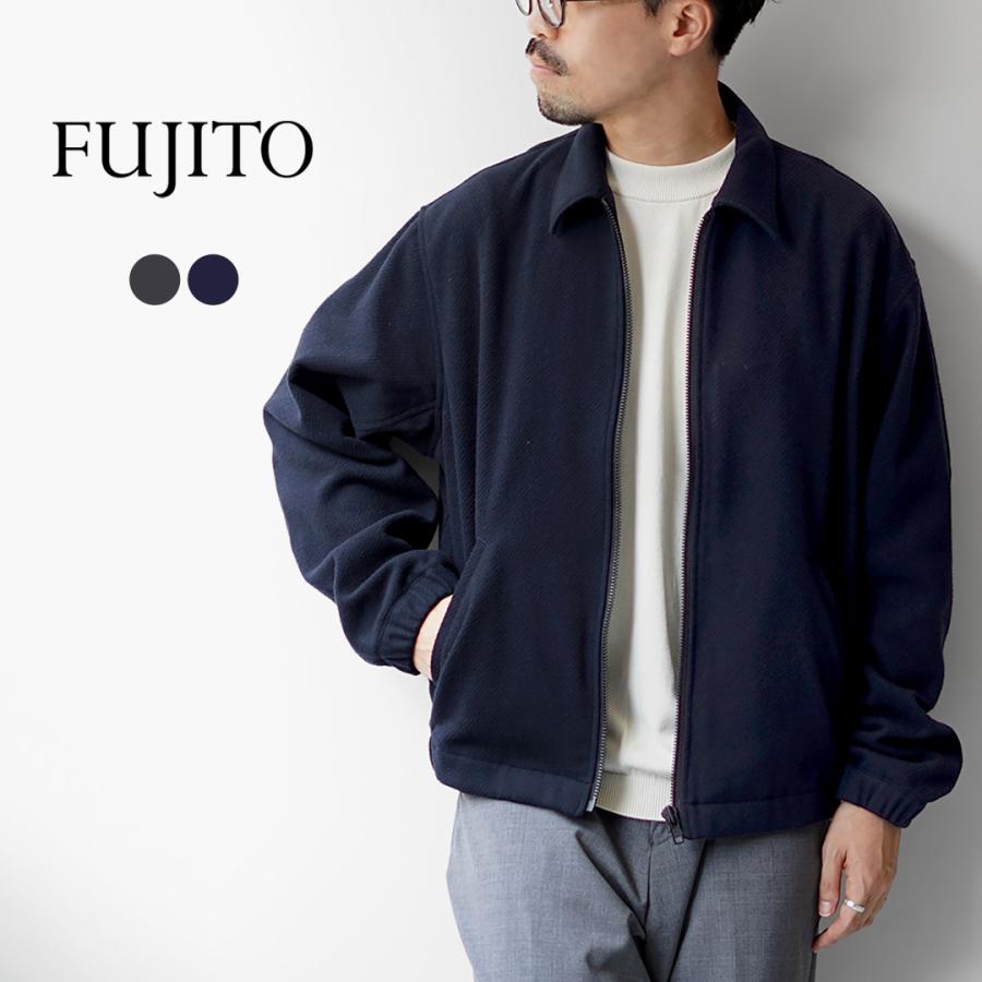 FUJITO（フジト） リサイクルウールツイル ジップアップブルゾン