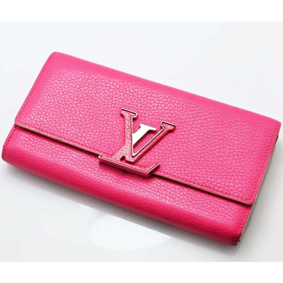 ルイヴィトン LOUIS VUITTON ポルトフォイユ・カプシーヌ ホットピンク