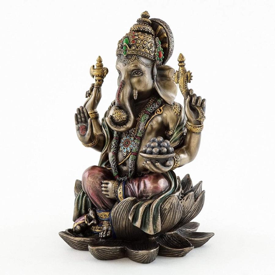 ガネーシャ（夢をかなえるゾウ）ヒンズー教の象神 成功の神 ブロンズ風