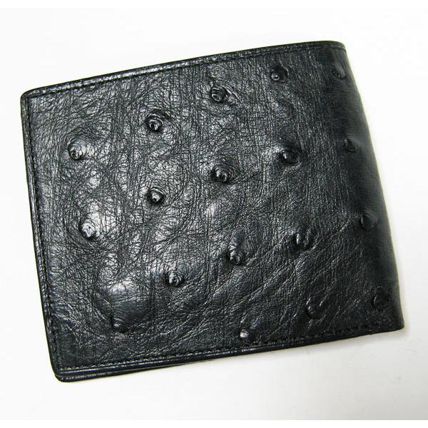 オーストリッチ財布 メンズ 二つ折り 無双 日本製 : ライパラ ! - 通販