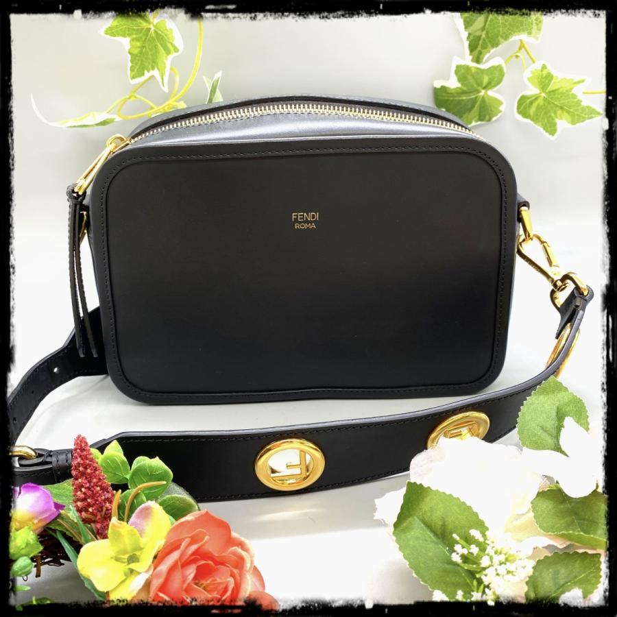 FENDI（フェンディ） 【FENDI】 レザー ショルダーバッグ ブラック