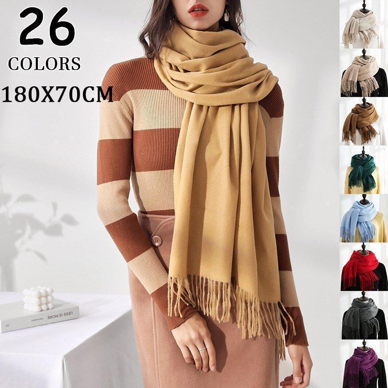 カシミヤ カシミア 100% マフラー フリンジ デザインカシミヤ100