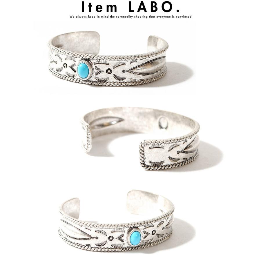 ネイティブターコイズバングル ブラス インディアンジュエリー 真鍮