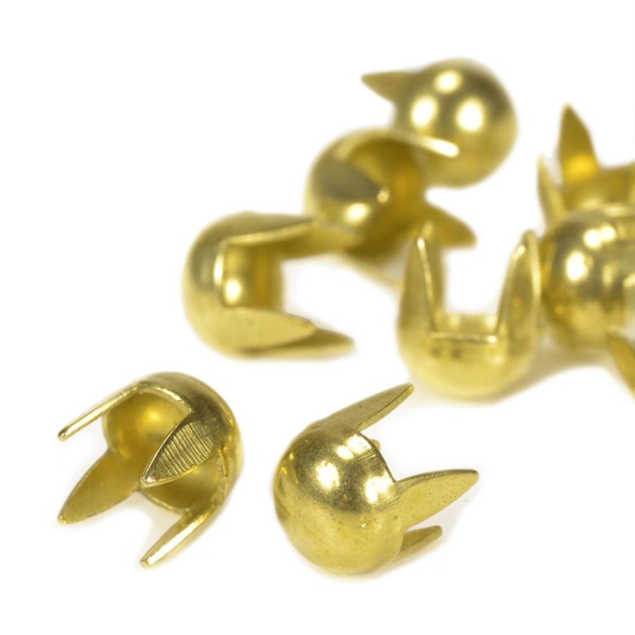 ラウンド型 スタッズ 4爪 ブラス [ 6mm / 1個 ] スタンダードリベット