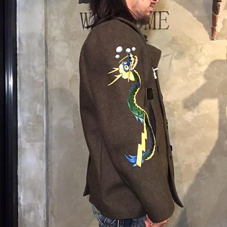 WEIRDO（ウィアード） WEIRDO SKULL & SNAKE - PEA COAT (KHAKI) P