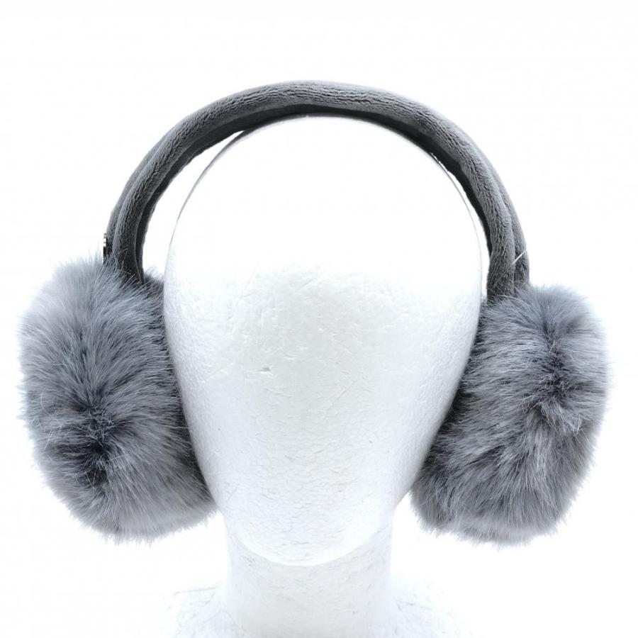 and per se（アンパスィ） イヤーマフ 耳当て グレー ファー