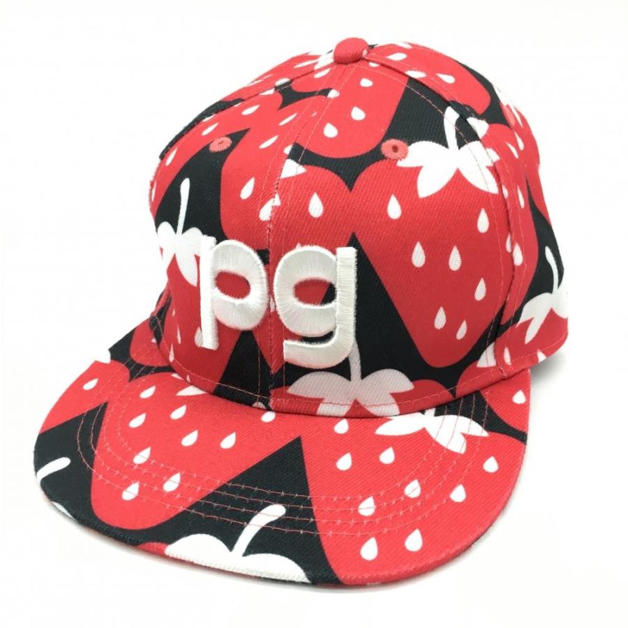 PEARLY GATES（パーリーゲイツ） フラットキャップ レッド×黒 イチゴ総