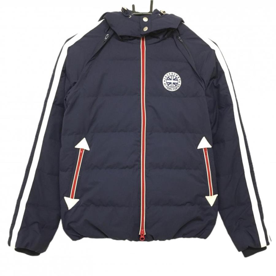 Jack Bunny!!（ジャックバニー） 4WAYダウンジャケット ネイビー×白 袖