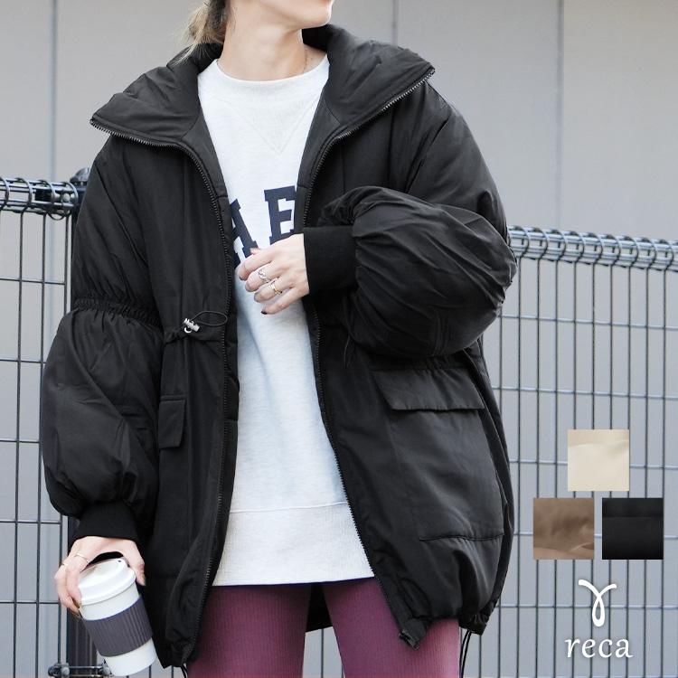 reca（レカ） ドロストギャザースタンドカラーコート y8212 レディース