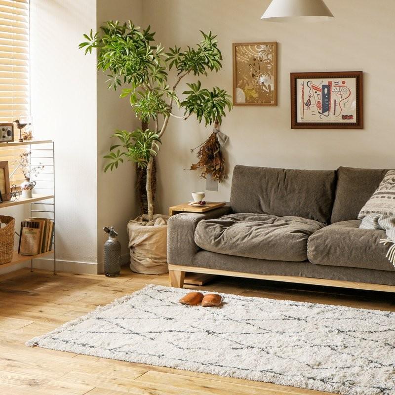 サイドテーブル folk／NA ナチュラル 高さ 42cm 49cm オーク 真鍮 北欧