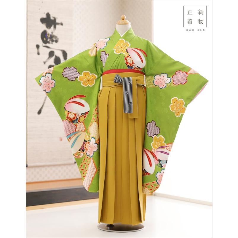 小学校卒業式 袴レンタル 女の子 正絹着物 h0261 小学生 十三参り 6