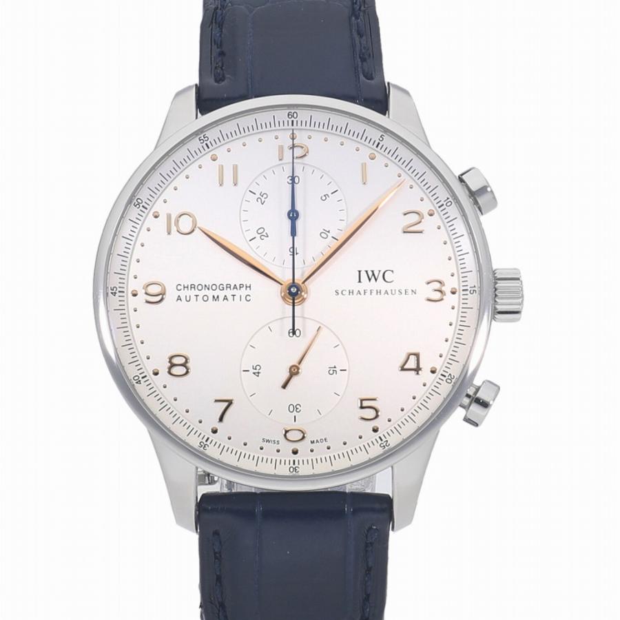 ポルトギーゼ [中古]IWC クロノグラフ 金針 シルバー IW371445 メンズ