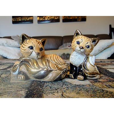 置物 キツネ きつね 狐 陶器 送料無料 F399 : リンコナダ(日本代理店