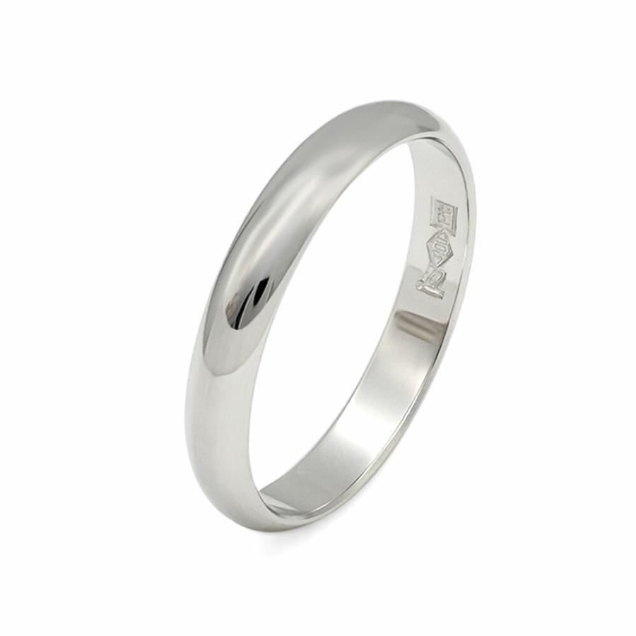 指輪 PT900 プラチナ 甲丸リング 幅3.3mm 財務省造幣局検定マーク