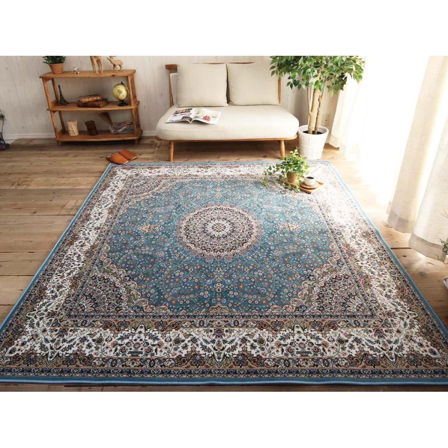 グラムスタイル ラグ 洗える ペルシャ絨毯風 プリントラグ 3畳