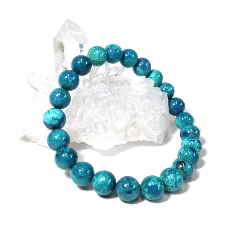 シャッタカイトクリソコラ ブレスレット 8mm玉 天然石 パワーストーン