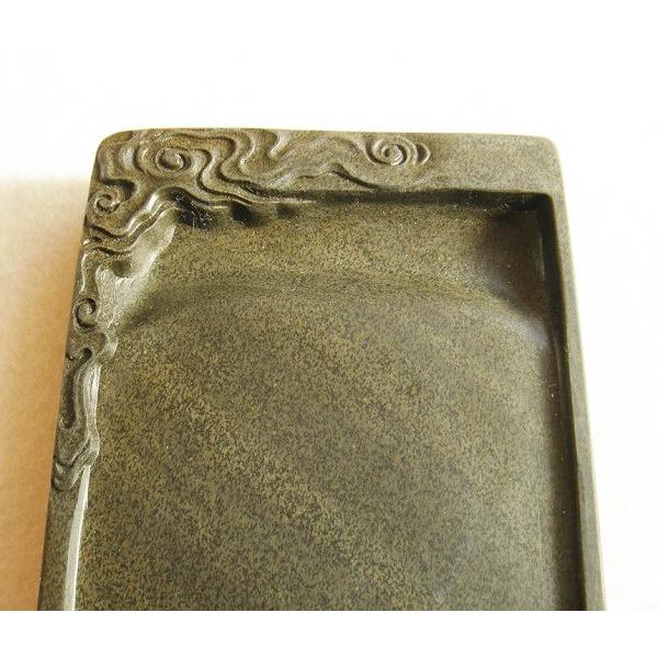 歙州硯 魚子紋硯 6インチ 行雲流水硯 すずり 歙硯 : 書道用品 緑風店