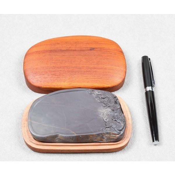 端渓硯 老坑 約5吋 蚣蝮硯 120×73×20mm 一点物 すずり : 書道用品 緑風