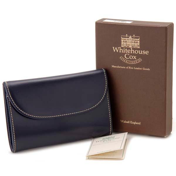 Whitehouse Cox（ホワイトハウスコックス） 三つ折り財布 ネイビー