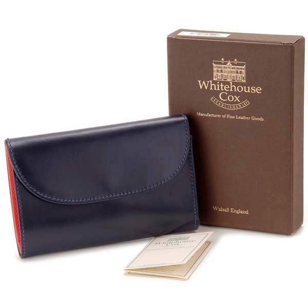 Whitehouse Cox（ホワイトハウスコックス） 三つ折り財布 ネイビー