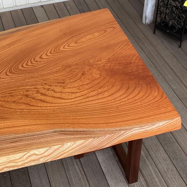 けやき 欅 ケヤキ 一枚板 ダイニングテーブル 座卓 兼用足付き 天然木