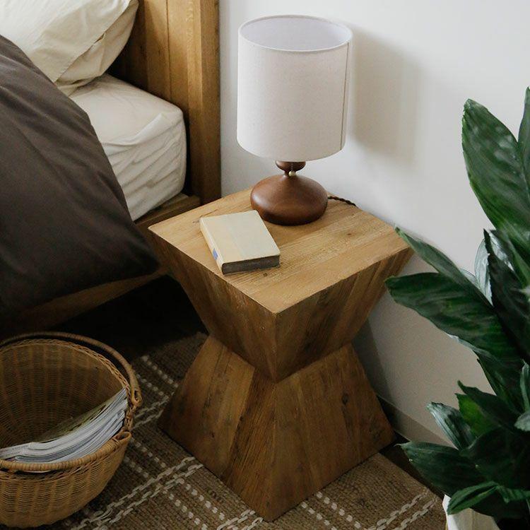 サイドテーブル テーブル ニレ古材 ヴィンテージ ナチュラル ベッド