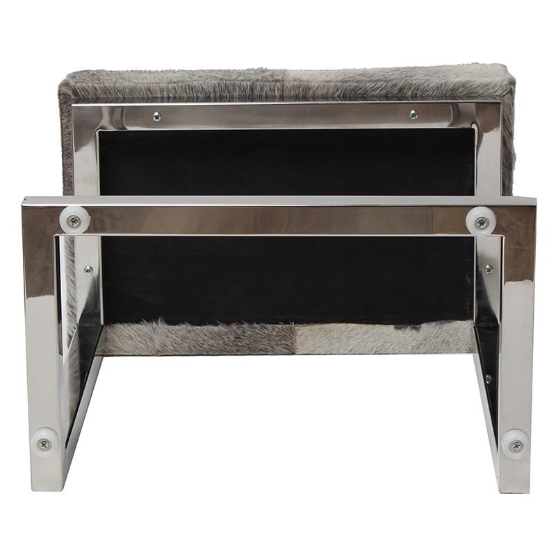 スツール リアルファー おしゃれ 北欧 玄関スツール グレー Grey 海外