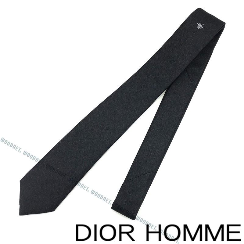 Dior HOMME DIOR ネクタイ ディオールオム BEE シルク ブラック