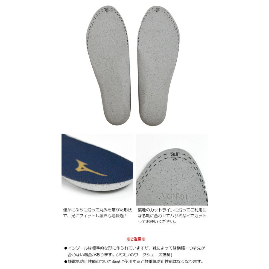 MIZUNO（ミズノ） 【2点までネコポス可】 インソール 中敷き 安全靴用
