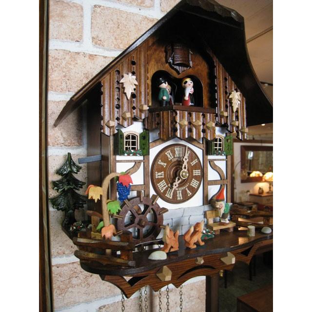 からくり時計 鳩時計 壁掛け 掛け時計 すっぱいぶどう 1日タイプ 電池