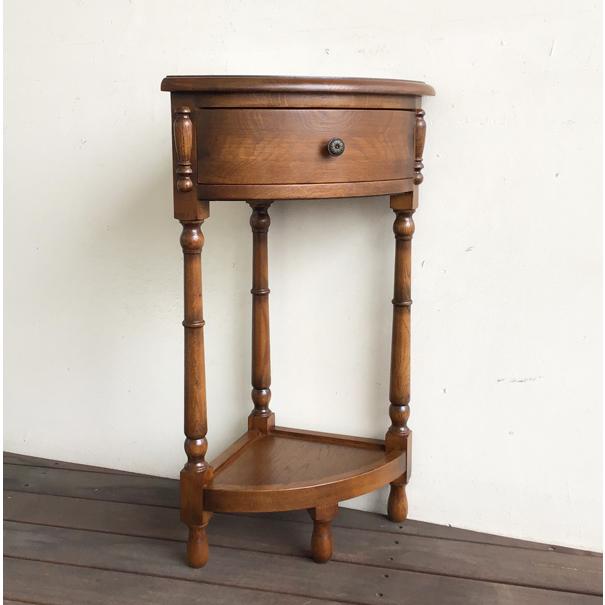 コーナーテーブル 三角 ソファ サイドテーブル おしゃれ アンティーク