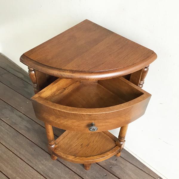コーナーテーブル 三角 ソファ サイドテーブル おしゃれ アンティーク