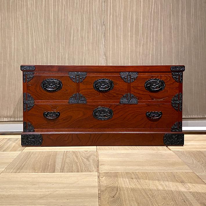 タンス 民芸 民芸家具 完成品 民芸箪笥 幅105 2段 国産 日本製 民芸