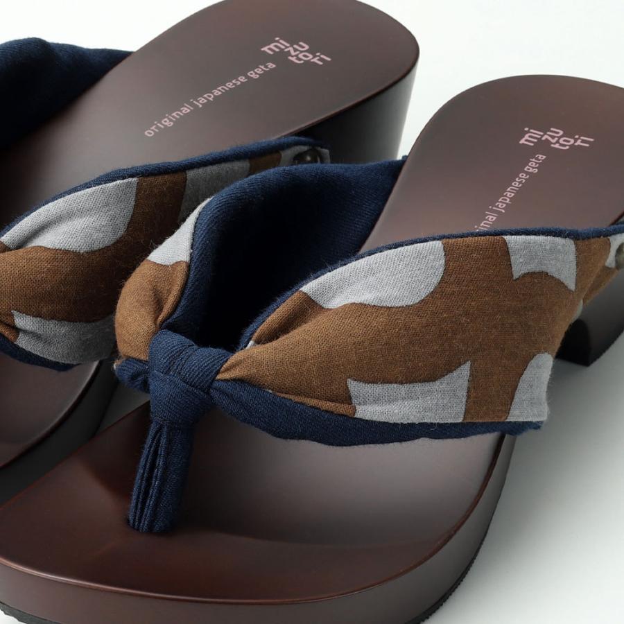 水鳥工業 下駄 みずとり 水鳥 mizutori hitete 4.5 ダークブラウン
