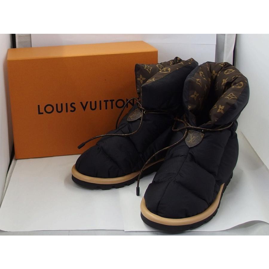 ルイヴィトン LOUIS VUITTON ピローラインアンクルブーツ サイズ：37